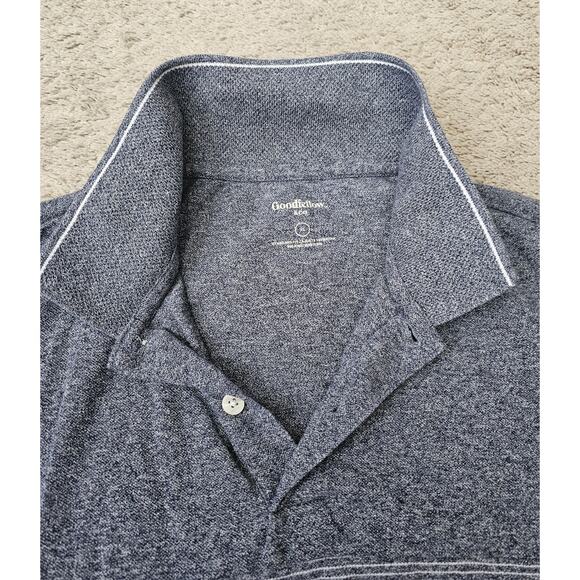 Goodfellow Mens Short Sleeve Striped Shirt Size XL Gray - Picture 4 of 8